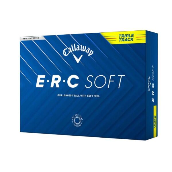 ERC Soft Triple Track Geel Golfballen, Dozijn