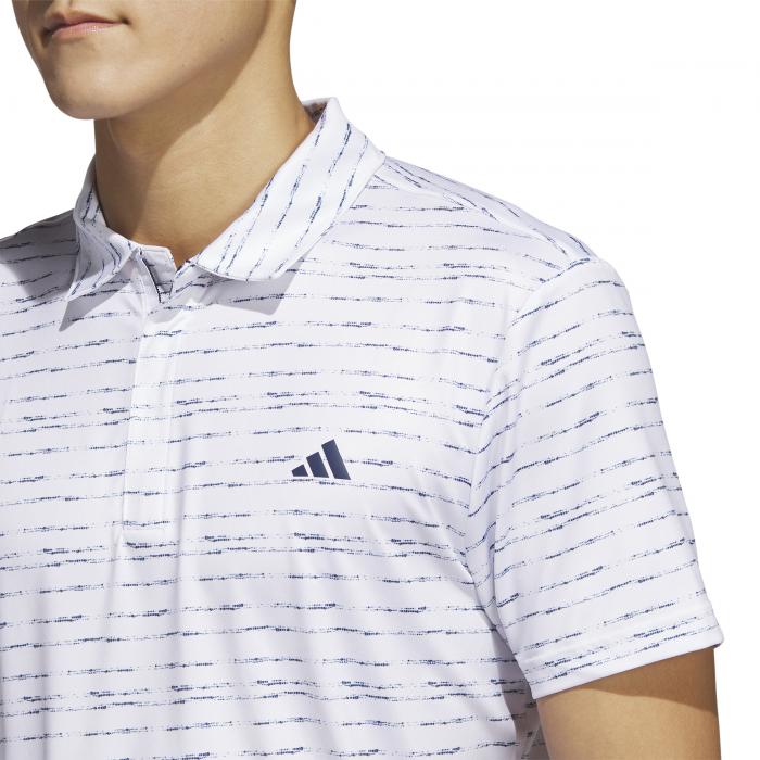 Stripe Zip Poloshirt, White/Collegiate Navy - Afbeelding 5