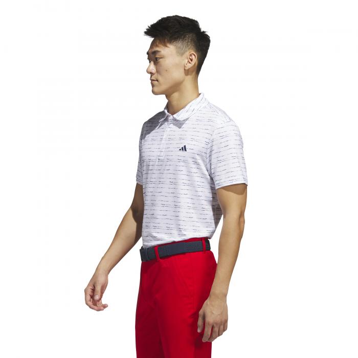 Stripe Zip Poloshirt, White/Collegiate Navy - Afbeelding 4