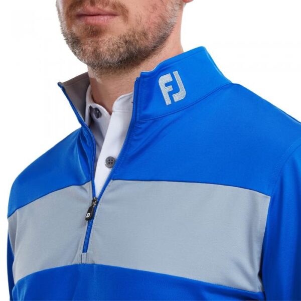 Engineered Chest Stripe Chill-Out Midlayer, Royal/Dove Grey - Afbeelding 5