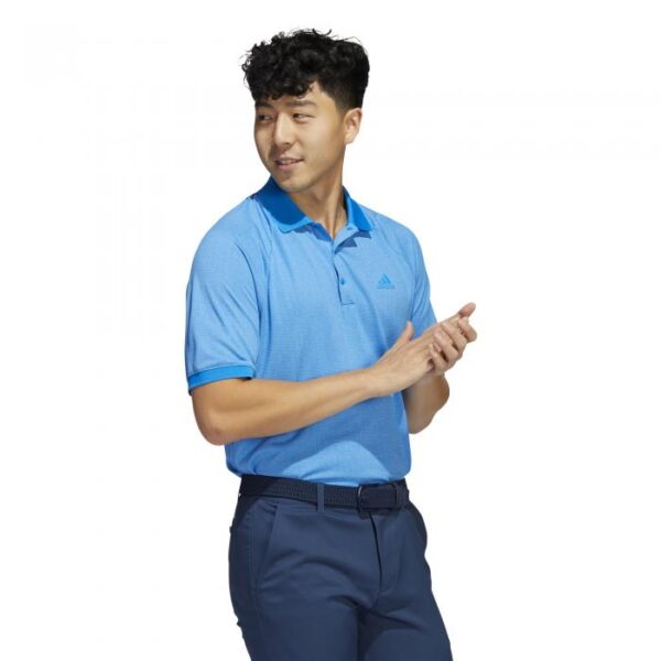 Moss Stitch Primegreen Polo, Blue Rush/White - Afbeelding 8