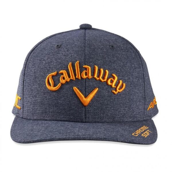 Tour Performance Pro Cap, Heather Grey/Orange - Afbeelding 2