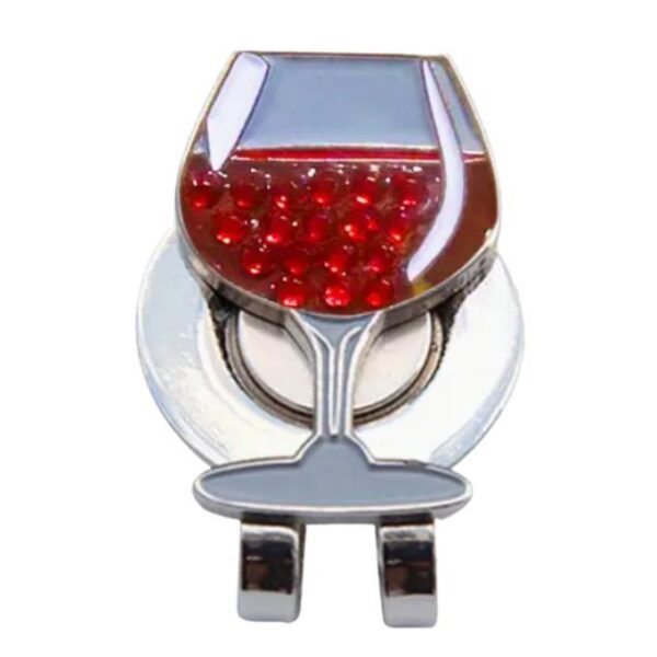 Ball Marker & Magneetclip, Wijnglas