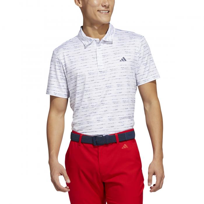 Stripe Zip Poloshirt, White/Collegiate Navy - Afbeelding 2