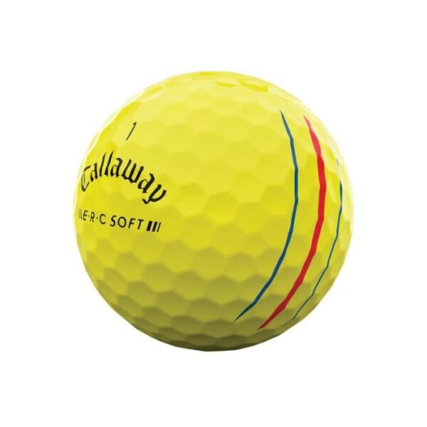 ERC Soft Triple Track Geel Golfballen, Dozijn - Afbeelding 4