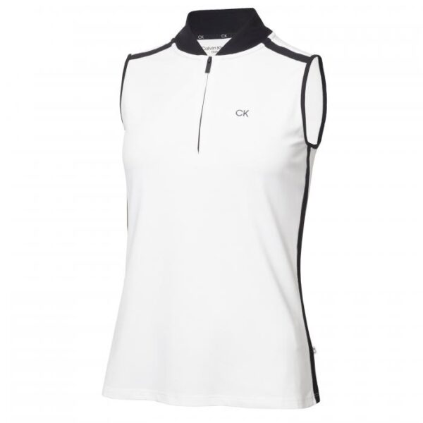 Chenang Mouwloze Polo, White/navy