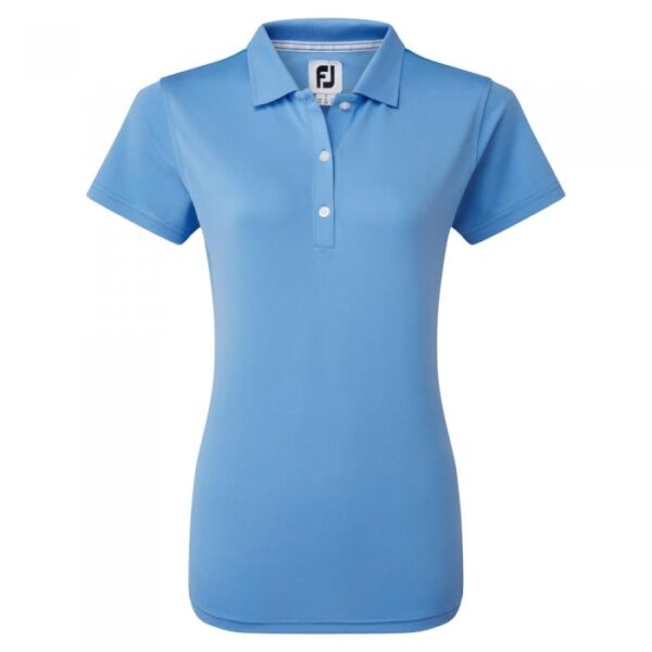 Stretch Pique Polo, Light Blue
