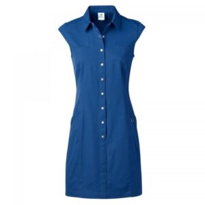 Lyric Cap Sleeve Jurk, Night Blue
