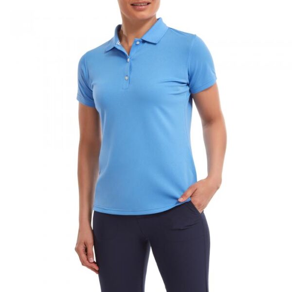 Stretch Pique Polo, Light Blue - Afbeelding 2