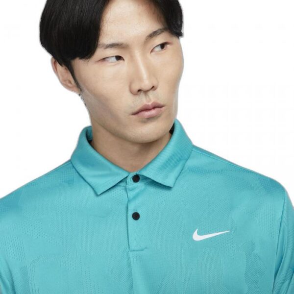 Dri-Fit Tour Jacquard Polo, Teal - Afbeelding 3