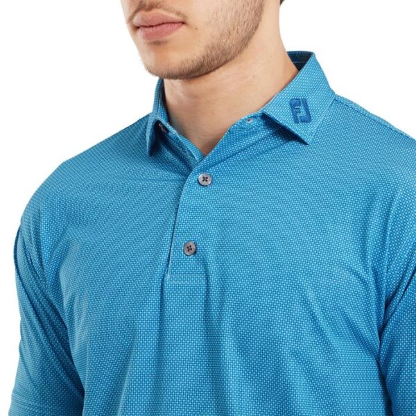 Octagon Print Lisle, Blue Sky/Ocean/Deep Blue - Afbeelding 5