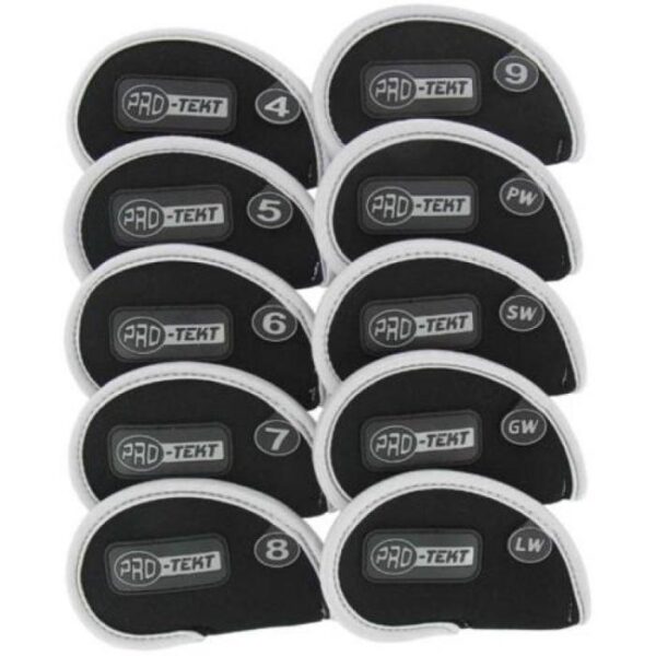 Headcovers ijzerset 10st, Zwart/Zilver