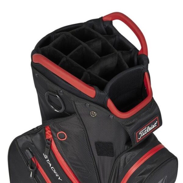 Stadry 14 Cart Bag, Zwart/Rood - Afbeelding 3