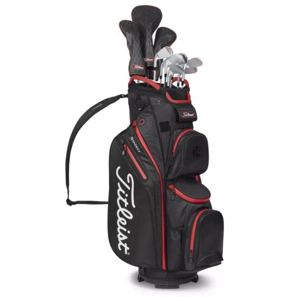 Stadry 14 Cart Bag, Zwart/Rood - Afbeelding 7