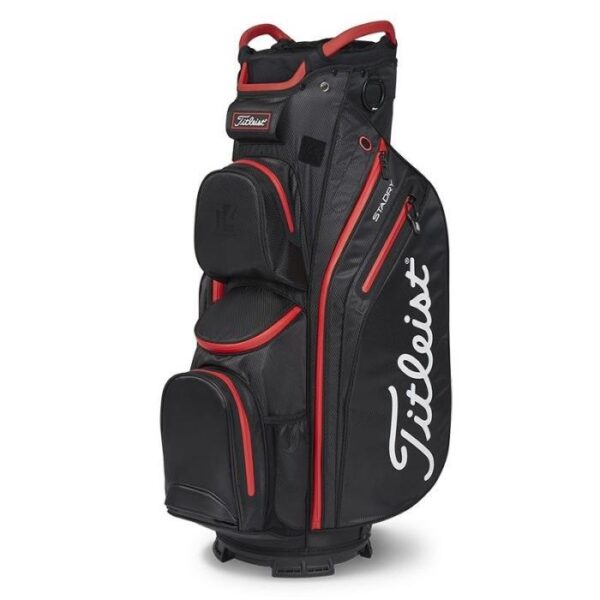 Stadry 14 Cart Bag, Zwart/Rood