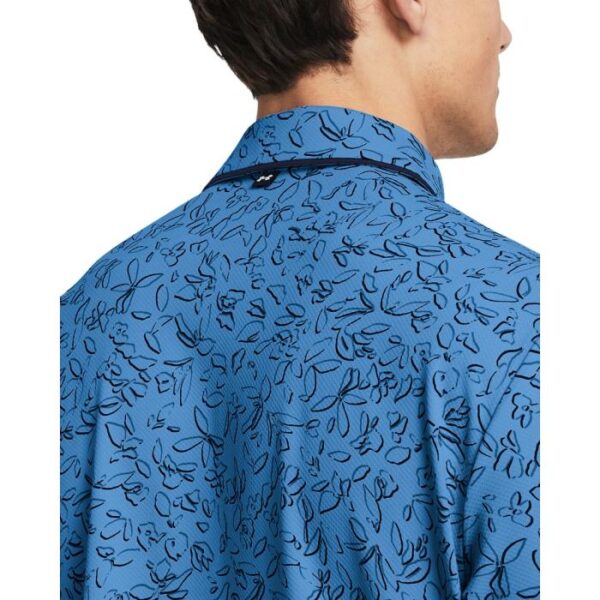 Iso-Chill Verge Polo, Floral Lines Viral Blue/Midnight Navy - Afbeelding 5