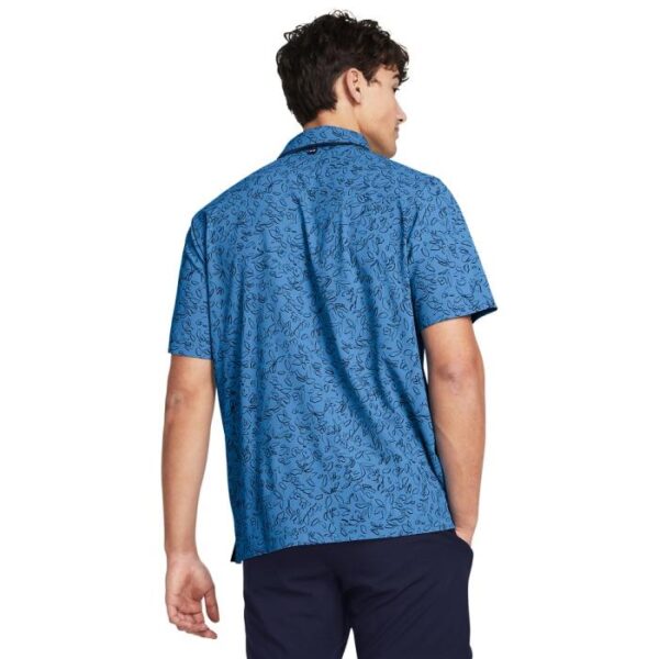 Iso-Chill Verge Polo, Floral Lines Viral Blue/Midnight Navy - Afbeelding 4