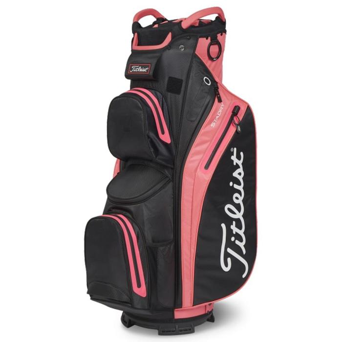 Stadry 14 Cart Bag, Black/Candy