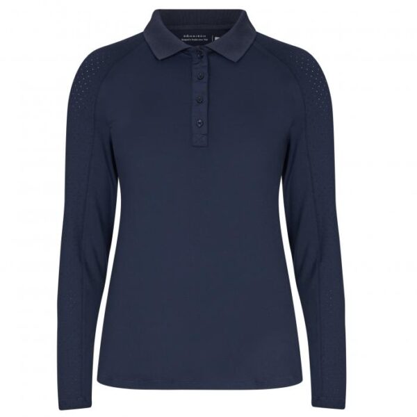 Rumi Long Sleeve Poloshirt, Navy