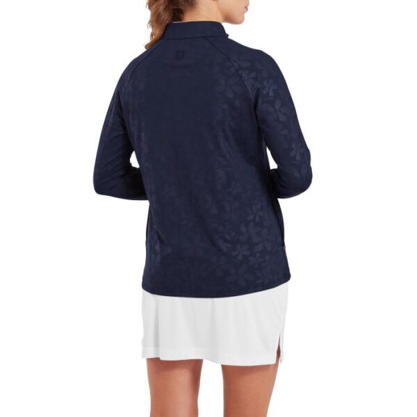 Floral Embossed Midlayer, Navy - Afbeelding 4