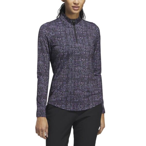 Ultimate365 Printed Shirt met Korte Rits, Preloved Purple/Black - Afbeelding 2