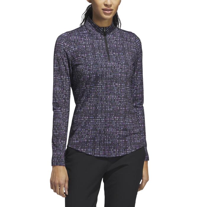 Ultimate365 Printed Shirt met Korte Rits, Preloved Purple/Black - Afbeelding 2