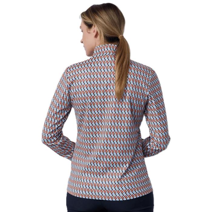 Delta Brushed Half Neck, Orange Multicolor - Afbeelding 2