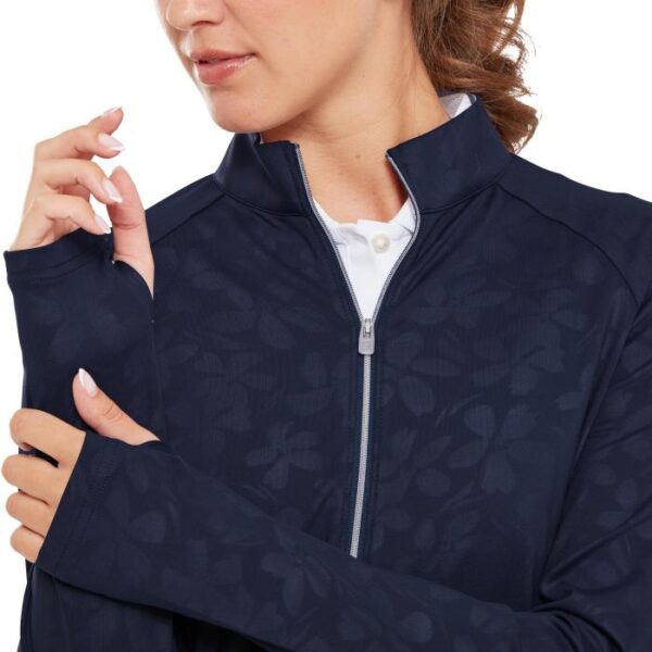 Floral Embossed Midlayer, Navy - Afbeelding 5