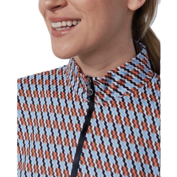 Delta Brushed Half Neck, Orange Multicolor - Afbeelding 3