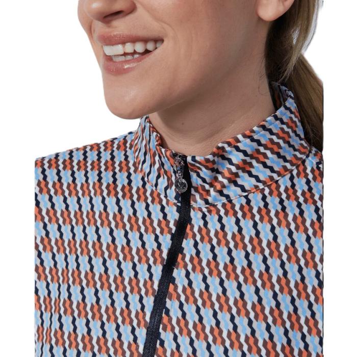 Delta Brushed Half Neck, Orange Multicolor - Afbeelding 3