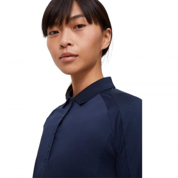 Rumi Long Sleeve Poloshirt, Navy - Afbeelding 4