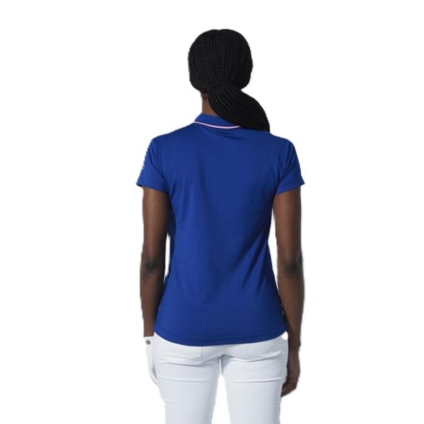 Cecilio Cap Sleeve Poloshirt, Power Blue - Afbeelding 2