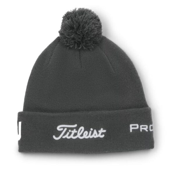 Tour Pom Pom Beanie, Charcoal/White