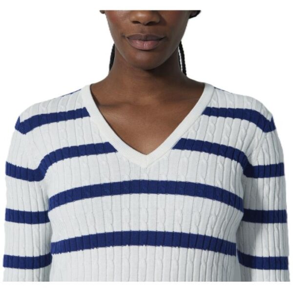 Stripe Madelene Pullover, Power Blue - Afbeelding 3