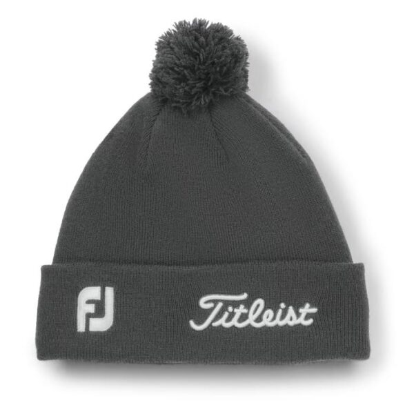 Tour Pom Pom Beanie, Charcoal/White - Afbeelding 4