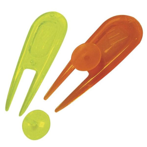 Neon Pitchfork & Ball Markers, 2 stuks