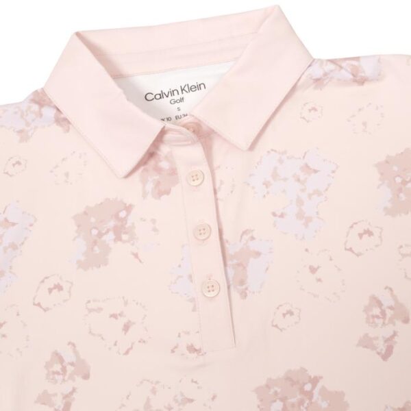 Harmony Printed Short Sleeve Polo, Shell Pink - Afbeelding 5