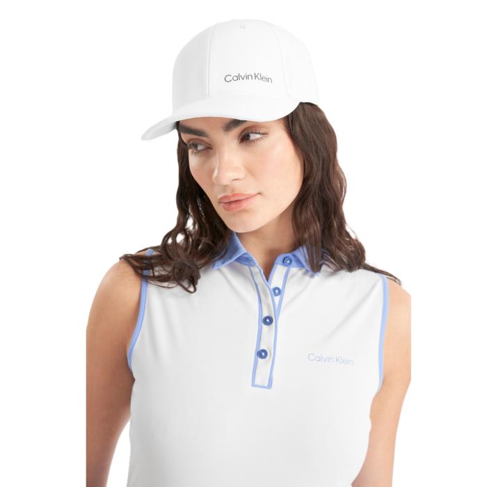 Leigh Mouwloze Polo, White/Cornflower Blue - Afbeelding 4