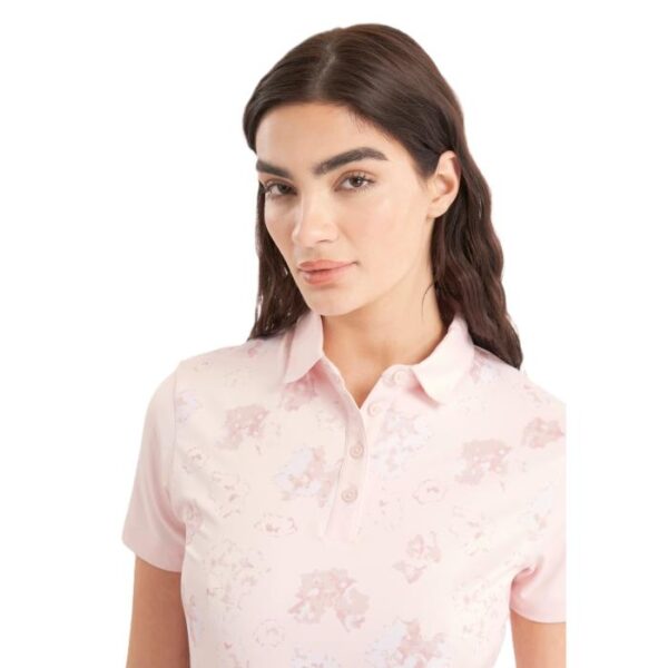 Harmony Printed Short Sleeve Polo, Shell Pink - Afbeelding 4