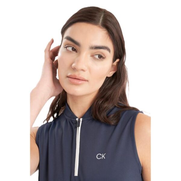 Tattler Mouwloze Polo, Navy - Afbeelding 4