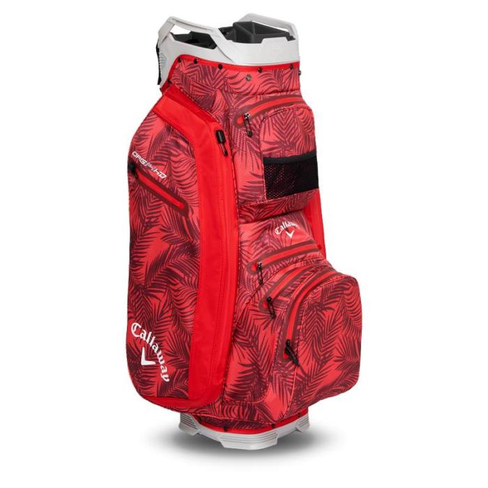 Org 14 Hyper Dry Cart Bag, Red Palms/Light Grey - Afbeelding 5