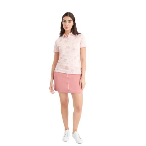 Harmony Printed Short Sleeve Polo, Shell Pink - Afbeelding 9