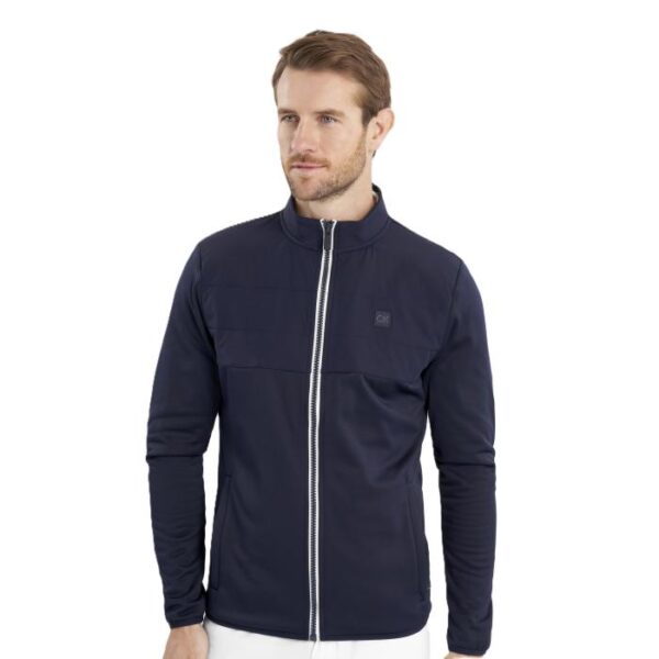 Atlantic Hybrid Full Zip, Navy - Afbeelding 2