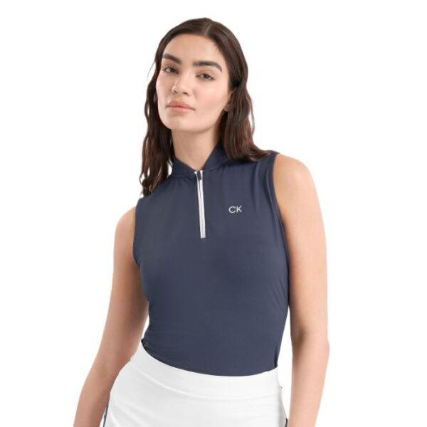 Tattler Mouwloze Polo, Navy - Afbeelding 2