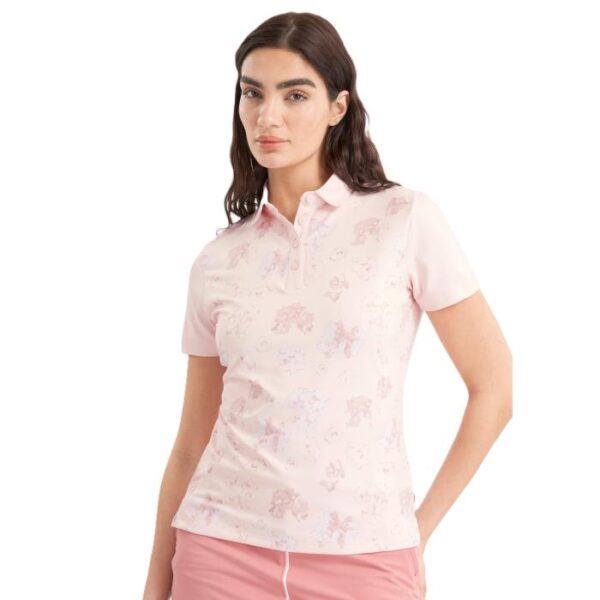 Harmony Printed Short Sleeve Polo, Shell Pink - Afbeelding 8