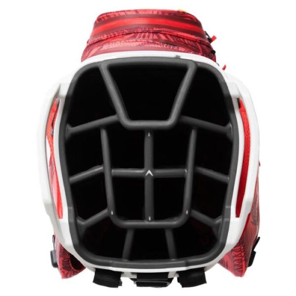 Org 14 Hyper Dry Cart Bag, Red Palms/Light Grey - Afbeelding 2