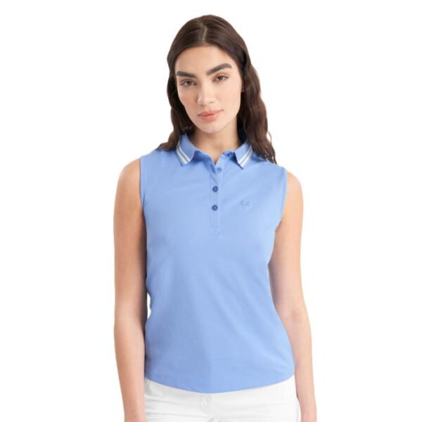 Brightmedow Mouwloze Polo, Cornflower Blue - Afbeelding 7