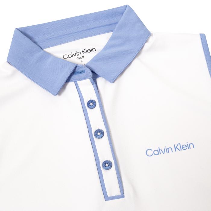 Leigh Mouwloze Polo, White/Cornflower Blue - Afbeelding 5