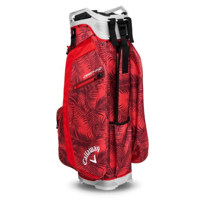 Org 14 Hyper Dry Cart Bag, Red Palms/Light Grey - Afbeelding 4