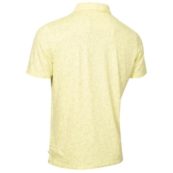 Abstract Watercolour Printed Polo, Lemon - Afbeelding 3